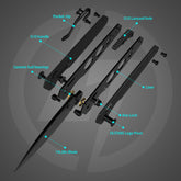 Youth Bird Serrated Pocket Knife (3''+14C28N+G10)-Crossbar Lock-Thumb stud-G053